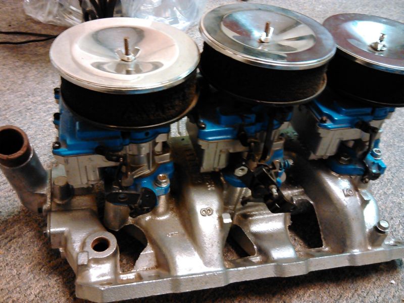 Pontiac Tri Power Intake Manifold Carburetors 326 389 410, 3