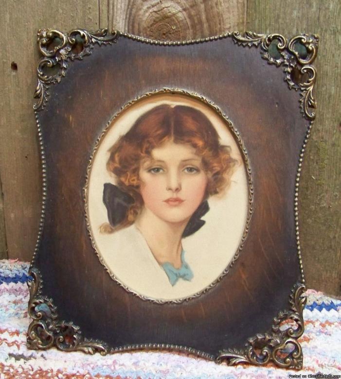 Antique Victorian Art Nouveau 1900's Harrison Fisher American Girl Fashion...