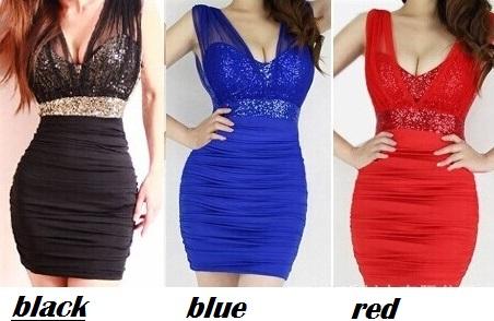 Sexy Lace Dress Short Tight Mini Luxury Club Satin Women Clothes sequined Party..., 1