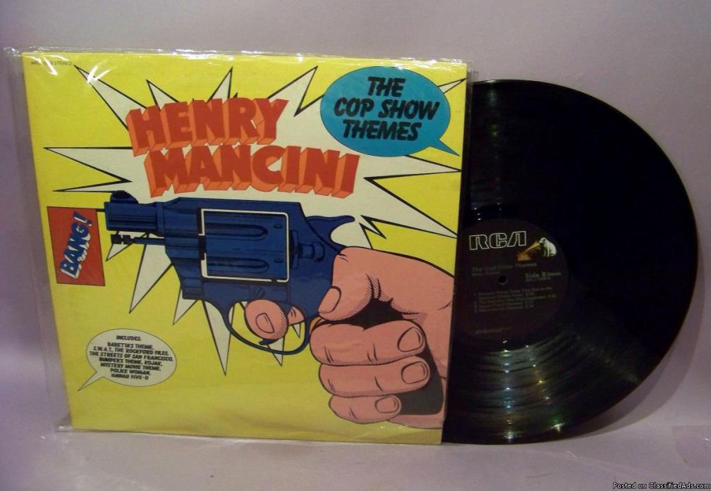 Vintage 1976 Henry Mancini The Cop Show Themes Vinyl Record Album Cover Art....