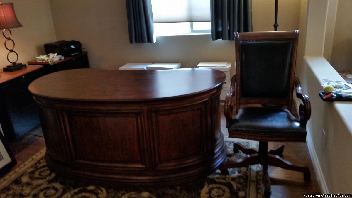 $4,000 Executive desk and Executive chair, 1