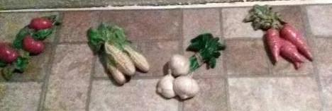 collector ceramic veggies for wall