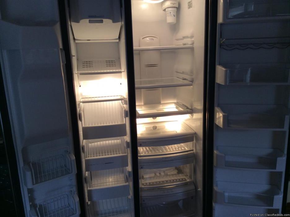 GE Stainless Side-By-Side Refrigerator, 2