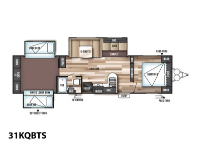 2017 Forest River Wildwood 31KQBTS