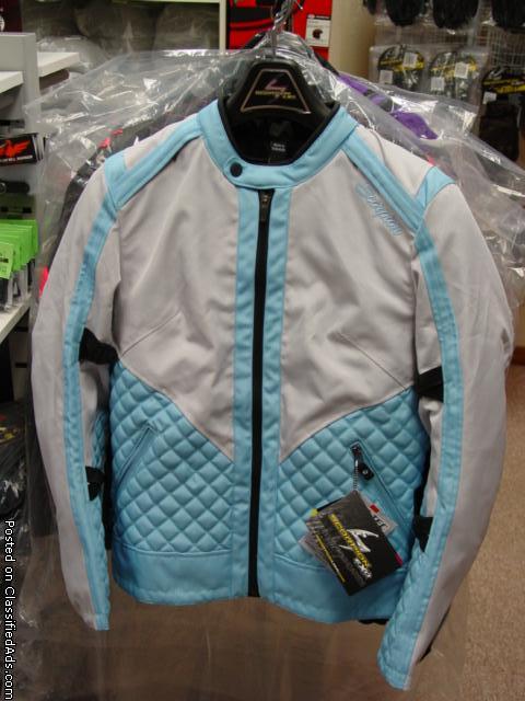 Scorpion Ladies Blue Grey Waterproof Motorcycle Jacket Coat Medium, 0