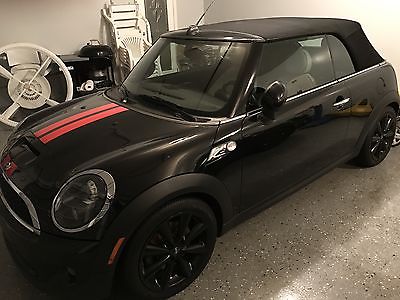 2012 Mini Cooper S red stripes 2012 convertible, manual, black with red stripes, custom features