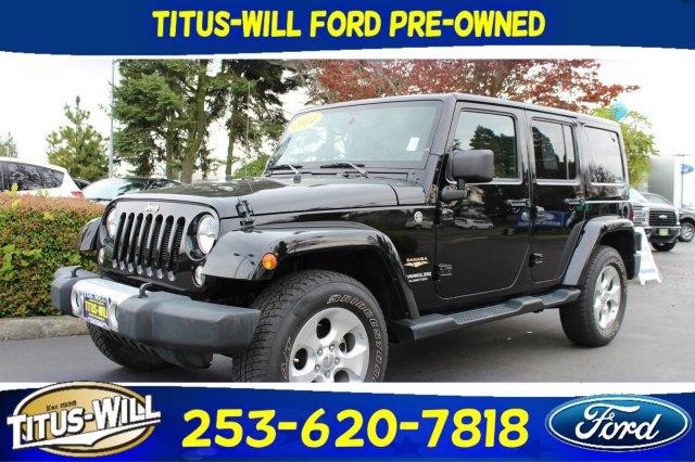 2014 Jeep Wrangler Unlimited 4DR,AT,SAHARA,LTHR,A