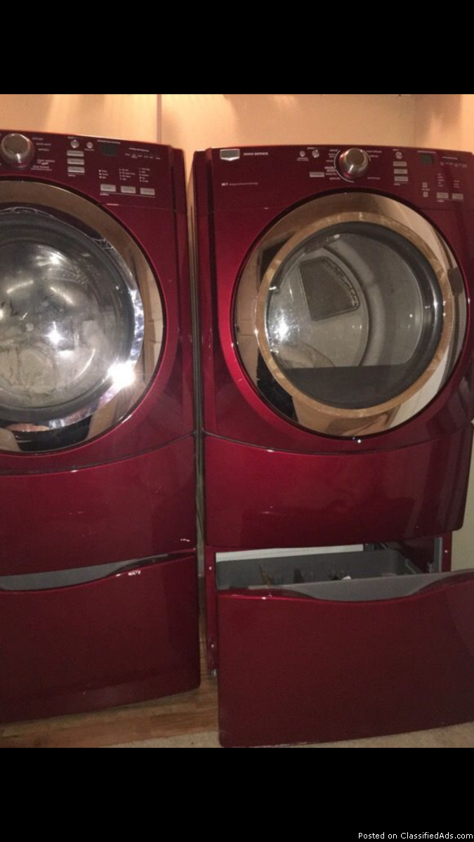May tag double load washer and dryer