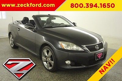 2010 Lexus IS 250 Convertible 2.5L V6 Automatic RWD Premium Leather Heated Cooled Seats Navigation MP3 CD