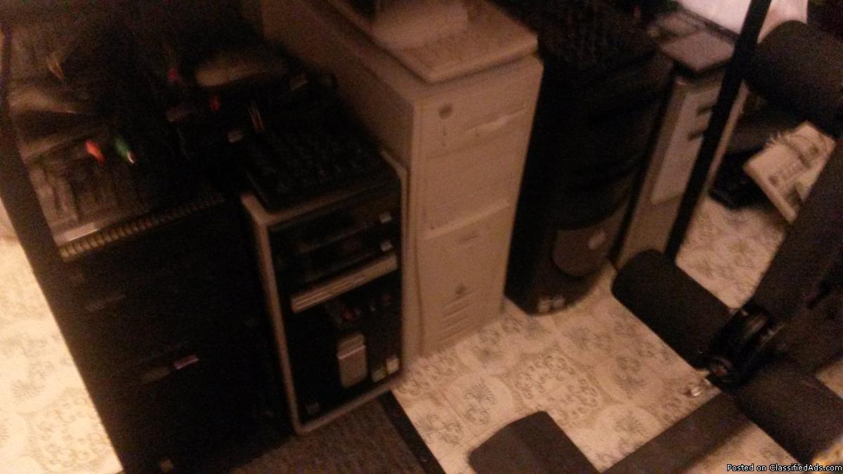 (5) Computer CPU's, including keyboards, mice, power cables, 0