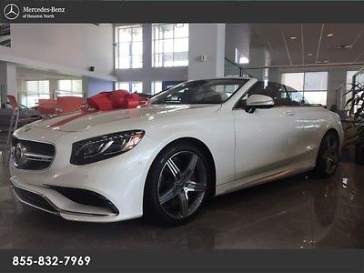 2017 Mercedes-Benz S-Class  63 AMG CABRIOLET, MB CERTIFIED PRE-OWNED, 1 OWNER!!!