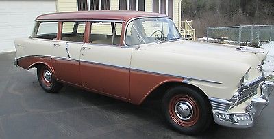 1956 Chevrolet Bel Air/150/210 Black & White 1956 Chevrolet 210 Wagon, Rust-Free Original, 80K miles, 265 PP, PG, Excellent