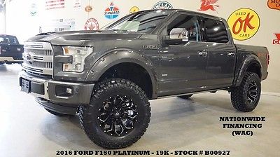 2016 Ford F-150  16 FI50 PLATINUM 4X4,LIFTED,PANO ROOF,NAV,360 CAM,HTD/COOL LTH,19K,WE FINANCE!!