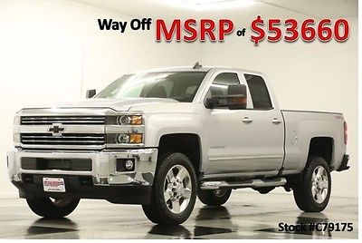 2017 Chevrolet Silverado 2500 HD MSRP$53660 4WD LT GPS 0% 60 MOs Silver Double  New 2500HD Navigation Camera V8 15 16 2016 17 Ext Extended Cab Mylink 20 Rims