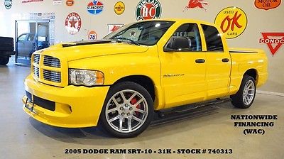 2005 Dodge Ram 1500 SRT-10 Crew Cab Pickup 4-Door 05 RAM 1500 QUAD CAB SRT-10,AUTO,LTH,6DISK CD,EXHAUST,POLISH 22'S,31K,WE FINANCE