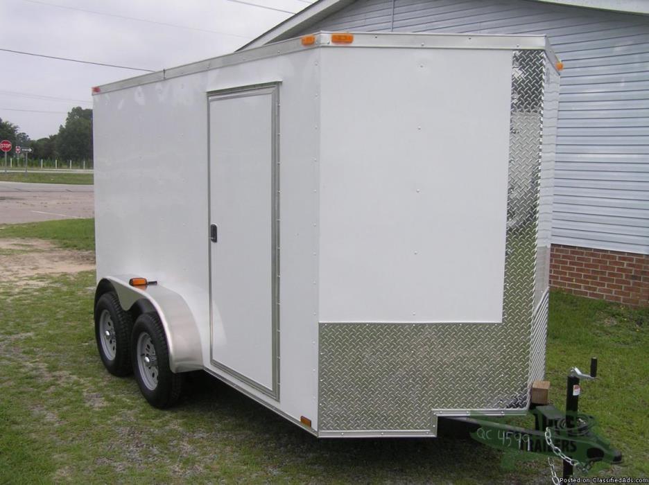 NEW 6 ft. x12 ft. Enclosed Trailer - Extra 3 inch Height , RV Side Door