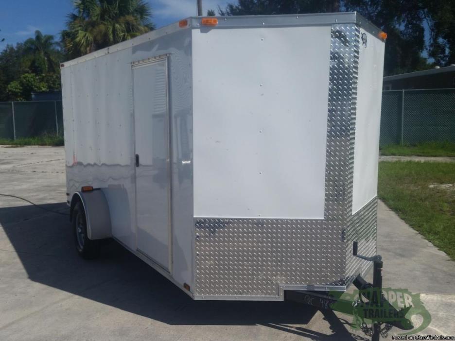 Trailer  6ft.x 14 Wht Ext NEW for SALE!