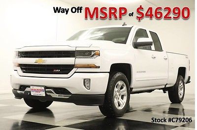 2017 Chevrolet Silverado 1500 MSRP$46290 4X4 2LT Z71 0% 60 MOs White Double 4WD New Camera Bluetooth 16 2016 17 Ext Extended Cab All Star 5.3L V8 USB Bench