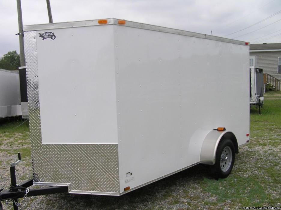 Brand NEW 6x12 White Ext. Moving Trailer with Additional Height -NEW TRAILER!