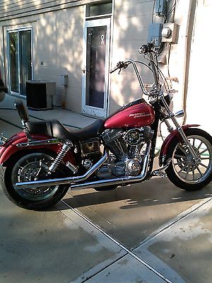 2004 Harley-Davidson Dyna  Red custom dyna fuel injected with 18 inch ape hangers and many other extras