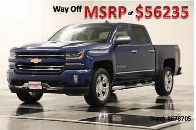 2017 Chevrolet Silverado 1500 MSRP$56235 4X4 LTZ Z71 Sunroof 0% 60 MOs Blue New Heated Cooled Seats Camera 5.3L V8 16 15 2016 17 Cab 20 In Chrome Mylink