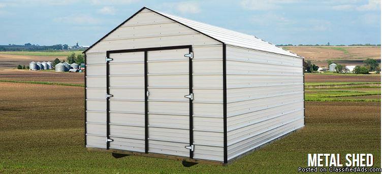 Metal Shed 10 x 16 or 12 x 14 In Stock, 0