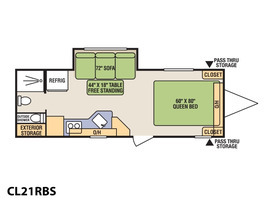 2017 Livinlite CampLite Travel Trailers CL21RBS