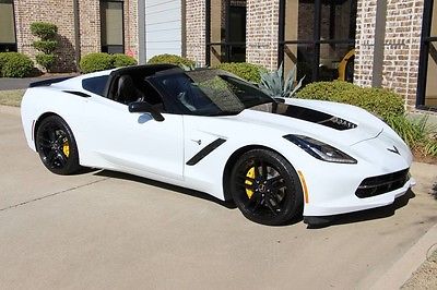 2014 Chevrolet Corvette Z51 Coupe 2-Door Highly Optioned Artic White Competition Seats Performance Exhaust Carbon Fiber