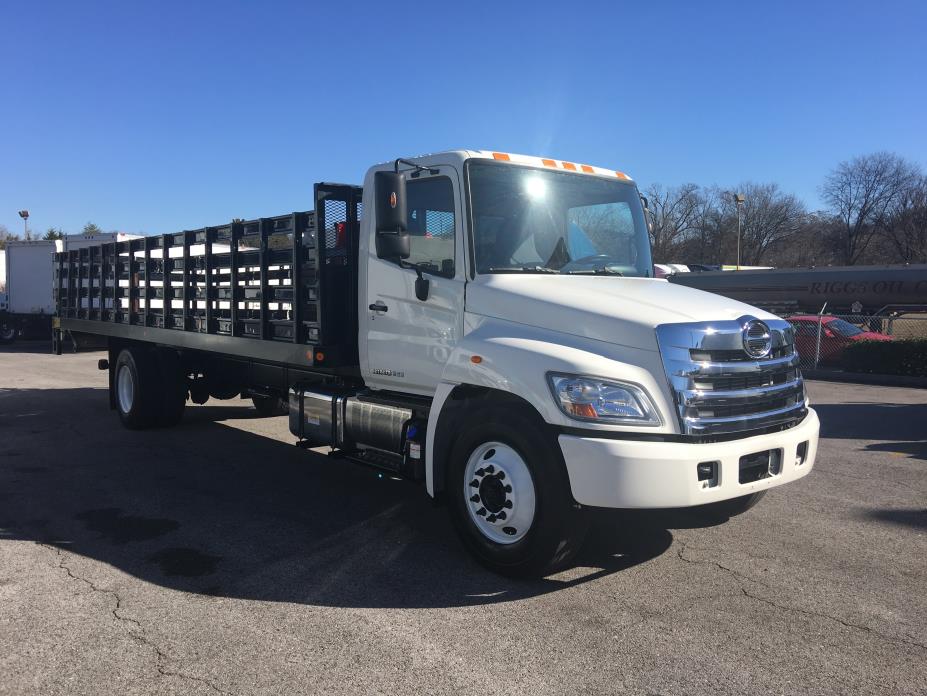 2013 Hino 268a  Flatbed Truck