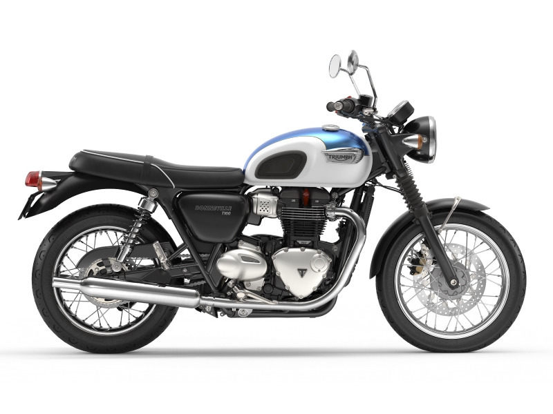 2017 Triumph Bonneville T100 Fusion White/Aegean Blue