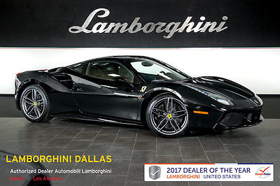 2016 Ferrari 488 GTB  CARBON CERAMIC BRAKES+SCUDERIA SHIELDS+RED TACH+CARBON FIBER+CAVALLINO