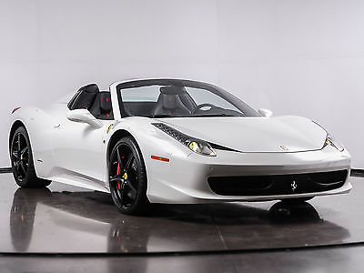 2014 Ferrari 458 -- 2014 Ferrari 458 Spider Bianco Avus Convertable Hard Top