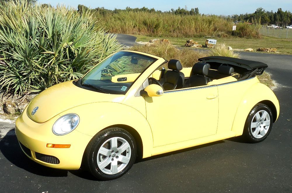 2007 Volkswagen Beetle-New FLORIDA 1 OWNER 23,000 MILE AUTOMATIC~NEW TOP GORGEOUS SUNFLOWER YELLOW CONVERTIBLE~NOT ONE NICER~CARFAX