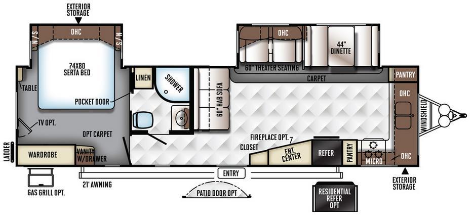 2018 Forest River Rockwood Signature Ultra Lite 8335BSS