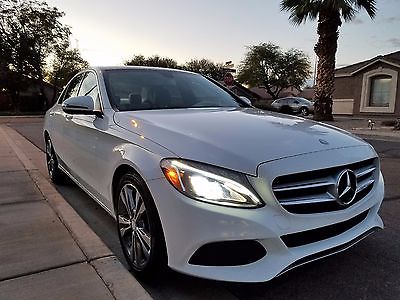 2016 Mercedes-Benz C-Class c300 Mercedes Benz 2016 C300 RWD Panorama Polar White Crystal Grey Package 1 and 2