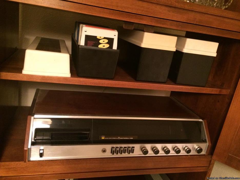 8-Track player and tape collection