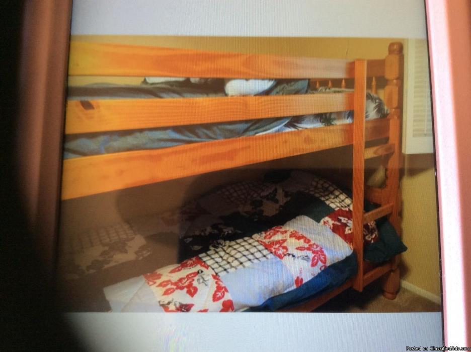 Two sets of bunk beds can be sold separately, 0