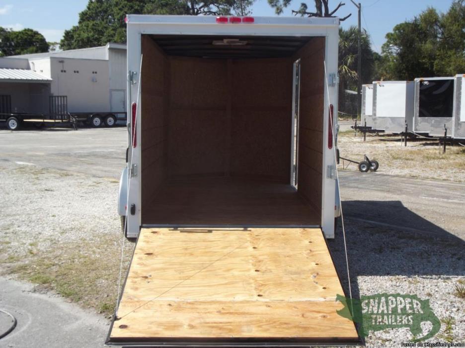 Landscaping Trailer 6 foot x 12 with v Nose and Bar Lock Side Door - Sharp...