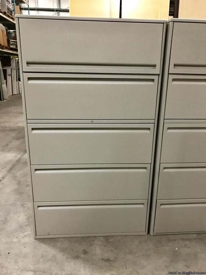 5 Drawer Lateral File by Haworth, 0