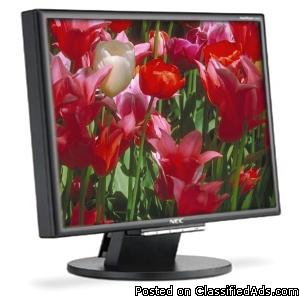 Computer Monitor: NEC Display Solutions 17” MultiSync LCD Flat-Screen Monitor...