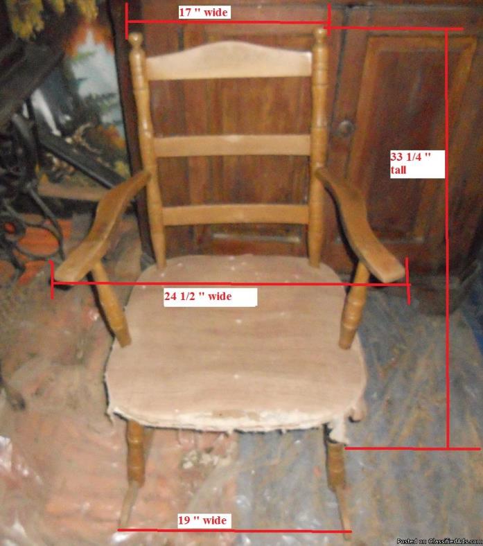 Antique, old two rocking chairs, 2