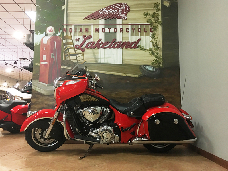 2017 Indian Chieftain Wildfire Red Over Thunder Blac