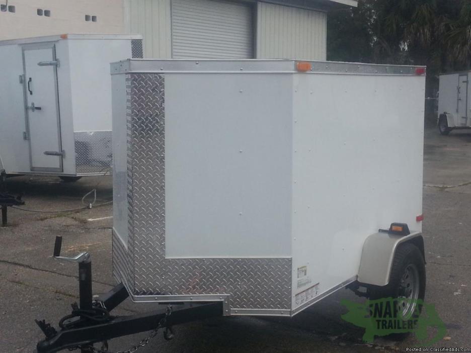Band Equipment Trailer w/ Single 2000 pound Axle, Vnose -4 x 6 foot New trailers
