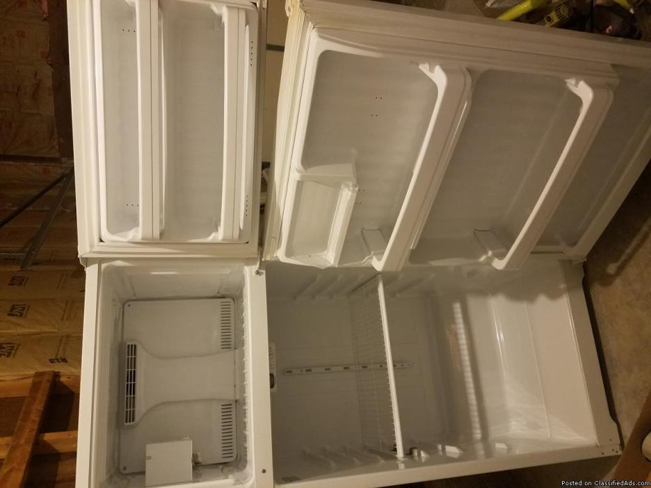 GE brand refrigerator, 1