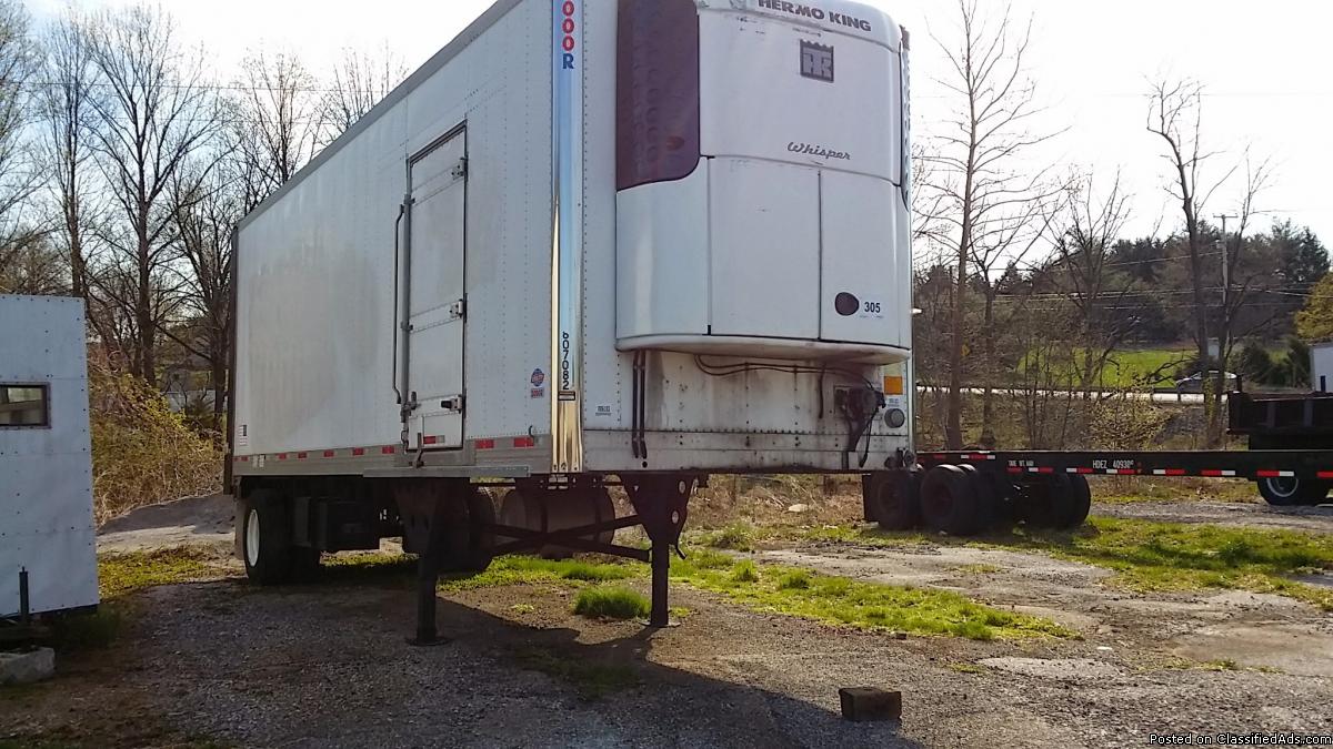 2007 thermo king 28 ft trailer 101 high reefer maxon liftgate refrigerated...