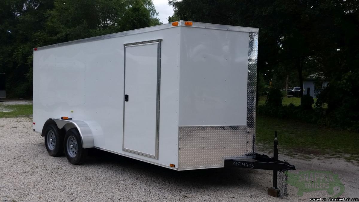NEW Trike Hauler 7x16 w/Additional 3in Height! V-Nose Front!