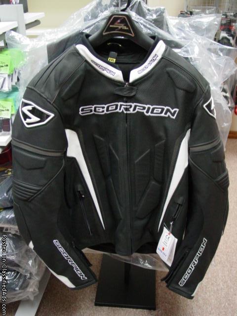 New Scorpion Men's Clutch Black Leather Street Motorcycle Jacket 2X-Large, 0