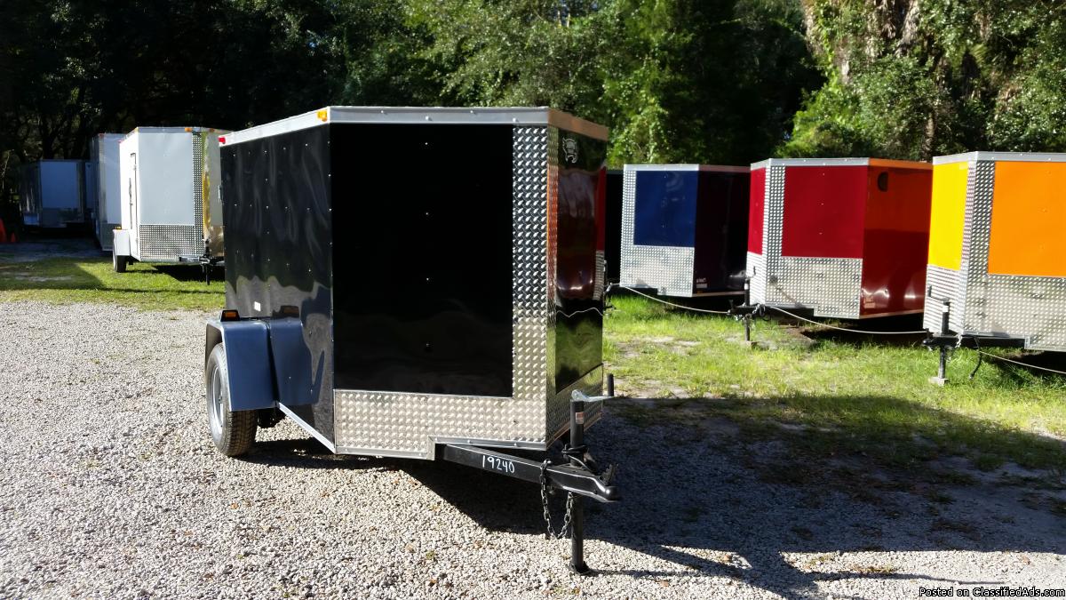 5 x 8 Enclosed Trailers with Double Doors
