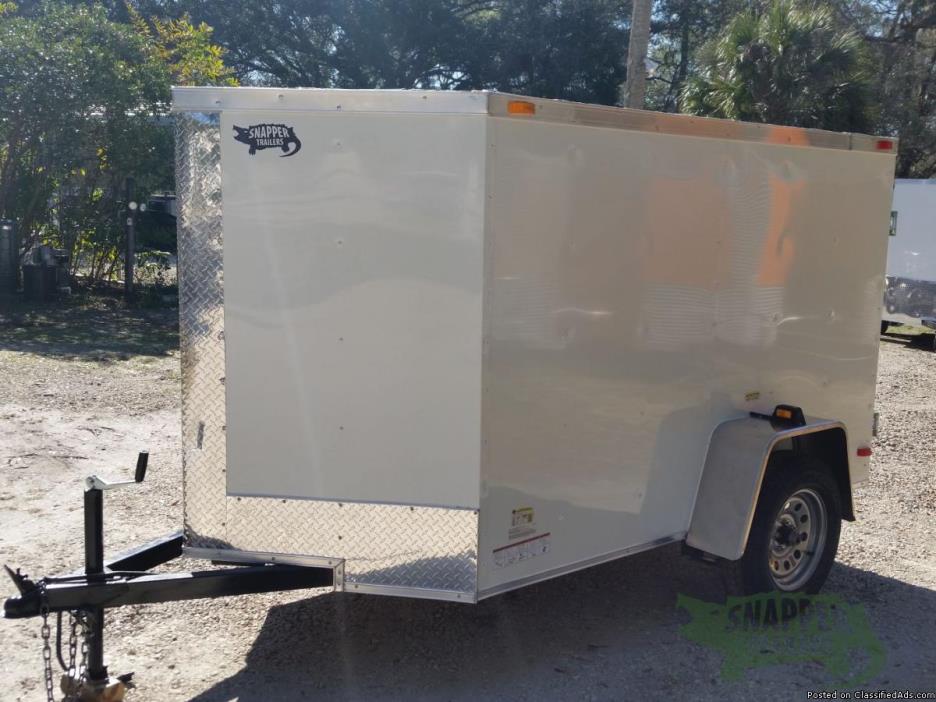 NEW!! 5 ft by8 ft Enclosed Trailer w/NO Side Door,2,990 lbs Axle  GREAT TRAILER!