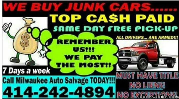 WE PAY CASH FOR JUNK VEHICLES!!, 0